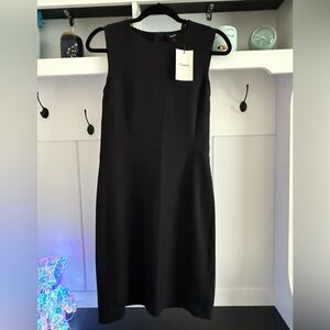 Theory Classic Black Midi Dress